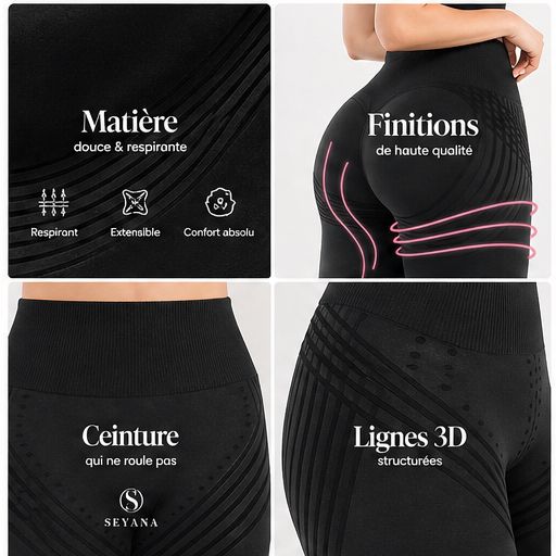 Legging Push-Up Anti-Cellulite Sculptant – Seyana Fit